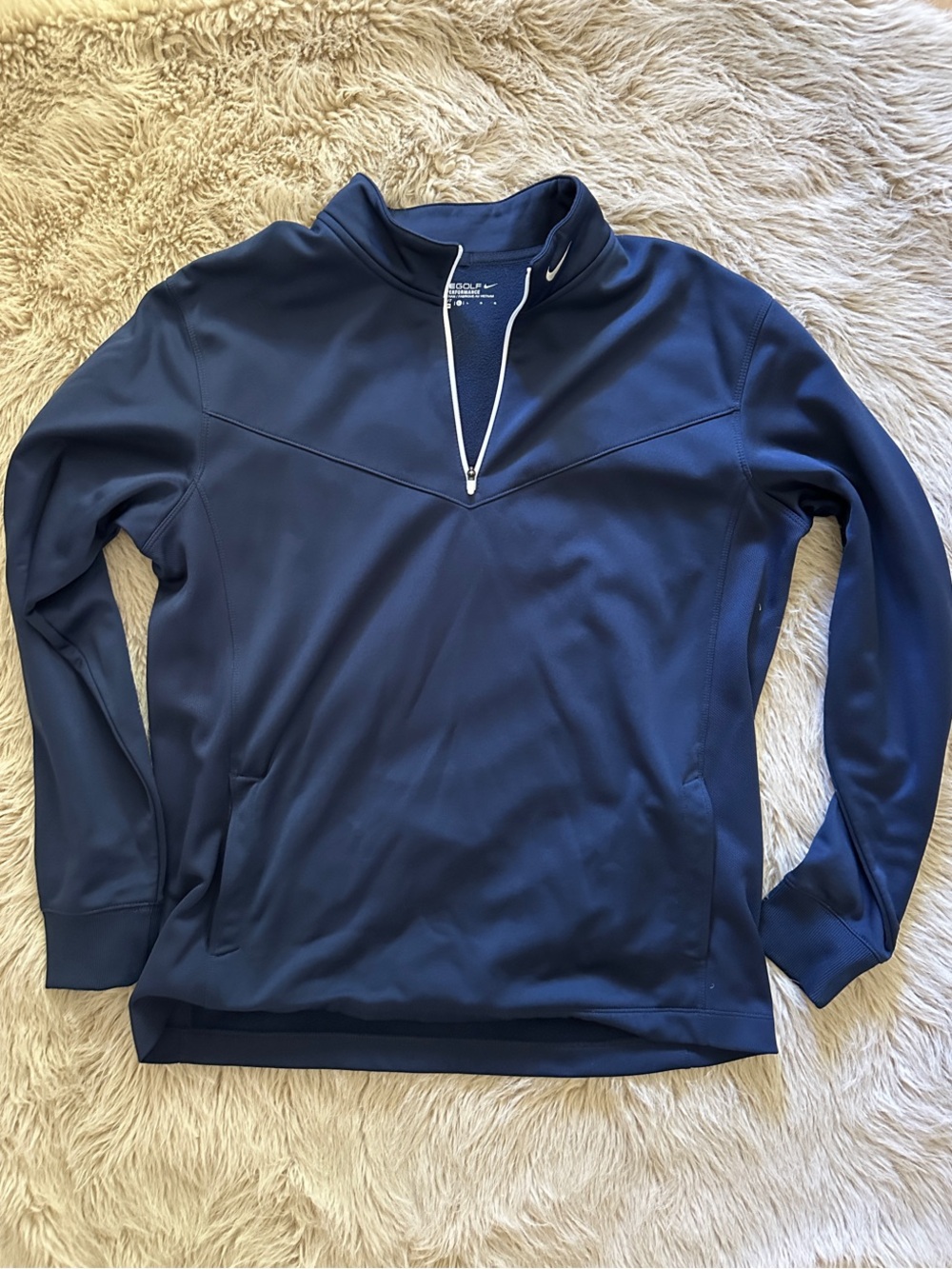 Nike Golf Navy Blue Therma-Fit Pullover - L